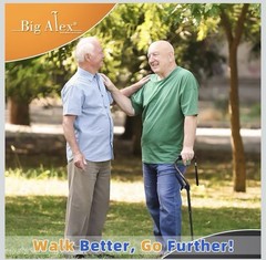BigAlex Walking Cane, Adjustable Quad Cane with 4-Pronged Base..