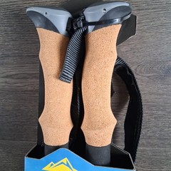 Cascade Mountain Tech Lock Cork Grip Trekking Poles NEW Model# TPALQLCORK2