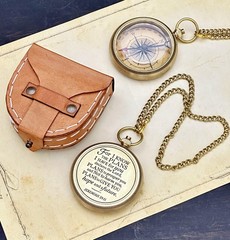 Jeremiah 2911 Brass Engraved Compass Christian First Communion Baptism Gift