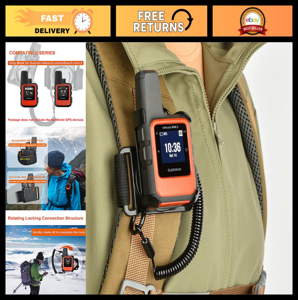 Backpack Tether for Garmin inReach MINI & MINI 2 Handheld GPS – Mount Accessory