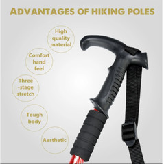 1/2/4X Cane Walking Stick Adjustable Folding Aluminum Collapsible Travel Hiking