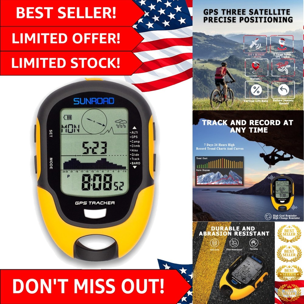 Altimeter GPS Digital Waterproof Outdoor Altitude Pre-Warning Remind Compass …