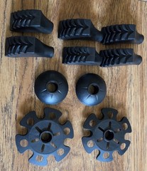 10 Piece Hiking/Walking Pole/Siick Replacement Ends/Tips Rubber & Plastic