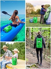 Dry Bag Waterproof for Women Men, 5L//20L/30L/40L Roll Top 10L Green