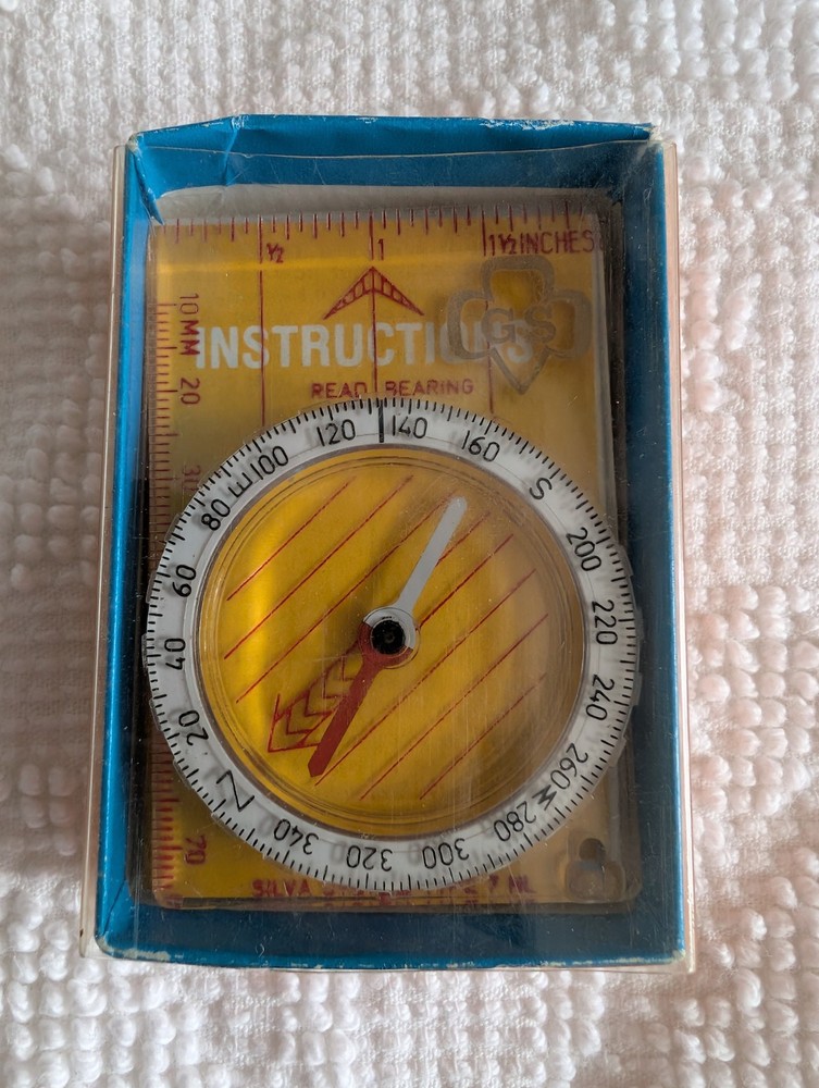 NOS Official Girl Scout Vintage Silva Polaris Type 7 Sweden Expedition Compass