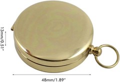 Luminous Compass Hiking Survival Retro Golden Pocket Compass