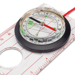 TRAIL BLAZER MAP COMPASS LIGHTWEIGHT COMPACT CLEAR BASE INTEGRATED MAGNIFIER 5IN