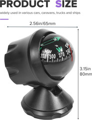 Car Compass,Car Accessories Adjustible Compass for Cars,Universal Automotive Mou