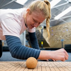 Lattice Peanut Roller Self-Massager Cork, One Size