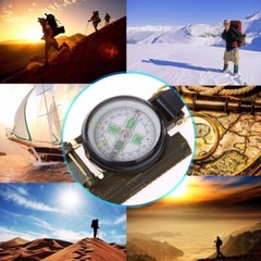 Brujula de Bolsillo Estilo Militar para Camping Equipo de Supervivencia Compass