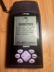 Garmin eMap AM 12 Parallel Channel GPS -POWERS ON! (Untested) (Unit/card)