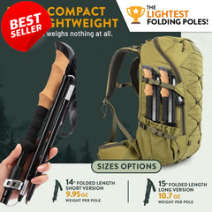 Foldable Hiking Poles Adjustable Lightweight Aluminum Cork EVA Grips – US