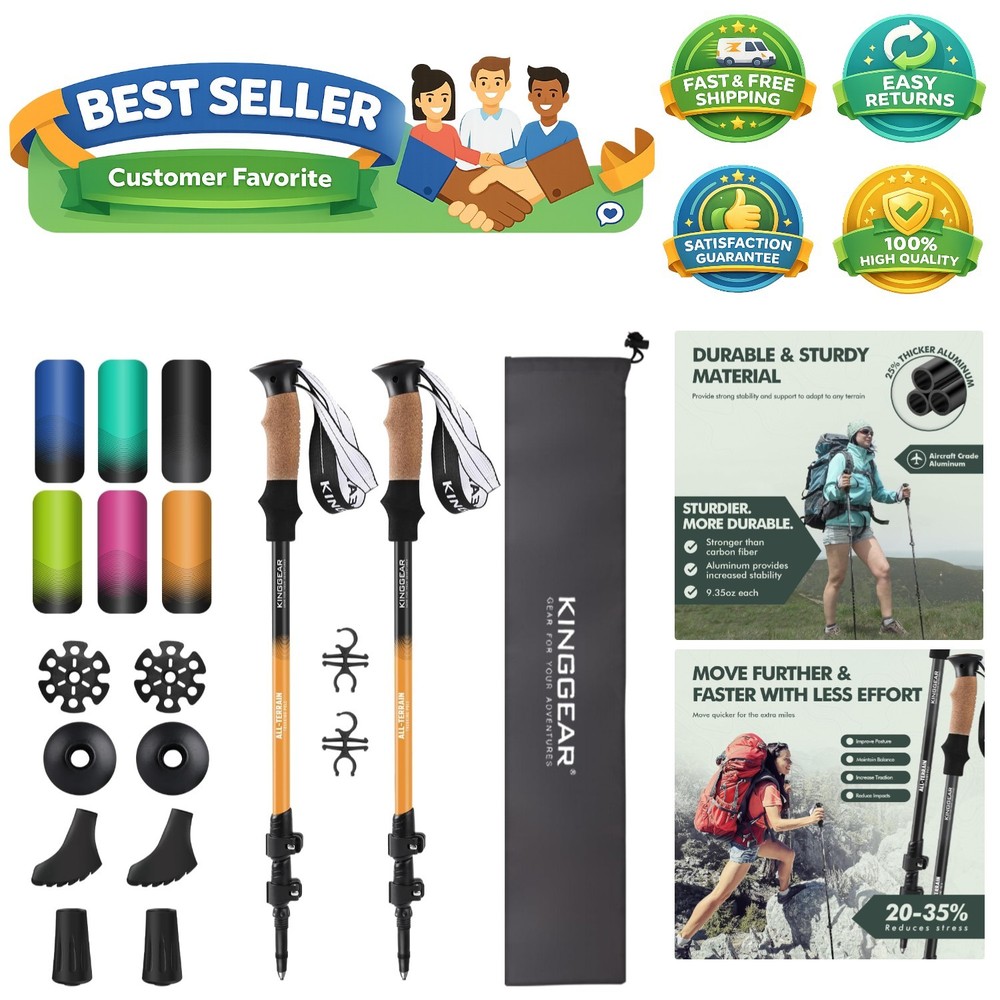 Nordic Walking Stick, TP1 Hiking Poles Retractable Lightweight 7075 Aluminum,…