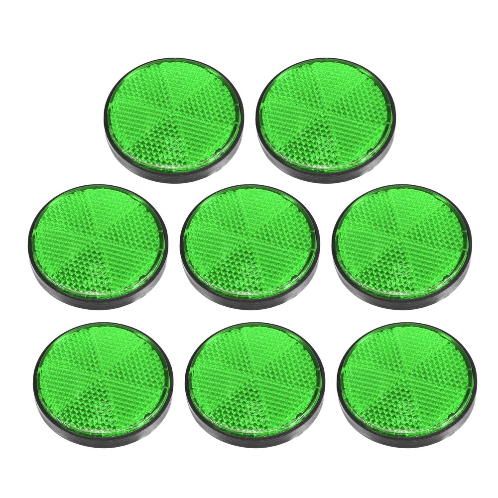 X AUTOHAUX 8 Pcs Round Stick-on Safety Spoke Reflective Self 2.20″, Green