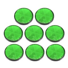 X AUTOHAUX 8 Pcs Round Stick-on Safety Spoke Reflective Self 2.20″, Green