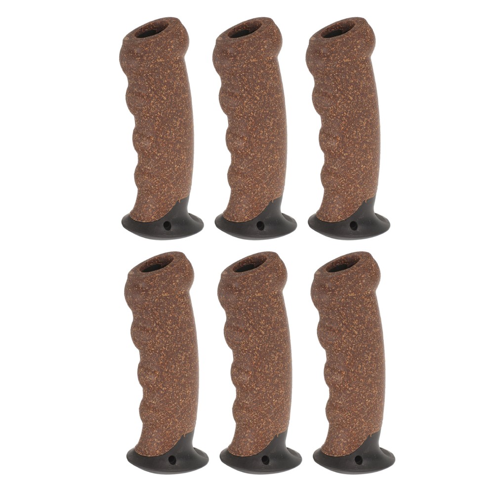 6Pcs Reusable Cork Handles for Ski Pole Replacement Ergonomic Grip for Hiking
