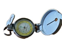 Eddie Bauer Engineer Directional Compass, Silver Metal