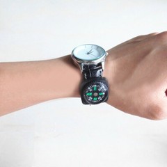 4x Mini Compass For Bracelet Paracord Bag Watch Strap Mount Survival Navigation