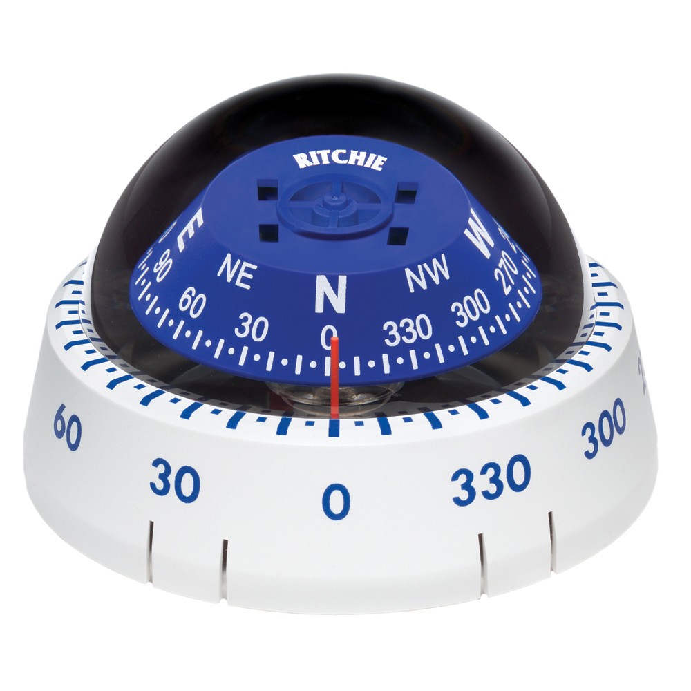 Ritchie XP-99W Kayaker Compass – Surface Mount – White XP-99W UPC 010342140661