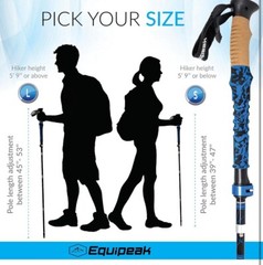 EQUIPEAK Hiking Foldable Trekking Poles Lightweight & Adjustable – Quick Lock