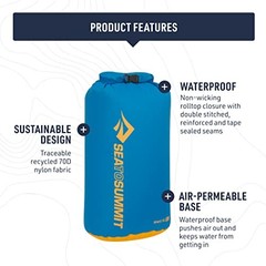 eVac Dry Bag, Roll-Top Compression Sack Beluga Grey 8 Liter