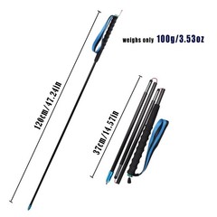 Ultralight Carbon Fiber Trekking Poles 2-Pack – Foldable, Fixed Length, Quick Lo