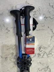 Hiking Poles Walking Sticks All Season Adjustable Crescent Moon Trekking blue