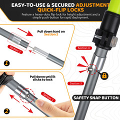 Pair of 2 Collapsible Telescopic Walking Trekking Poles Hiking Sticks Alpenstock