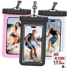 Waterproof Phone Pouch IP68 Floating Waterproof Phone Black & Clear & Pink