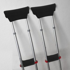 1 Set Durable Black Crutch Underarm Cushion Reusable Walking Stick Accessory