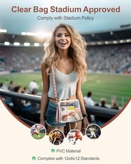 Clear Bag for Stadium Events – Clear Purses for Women Stadium Ardent White