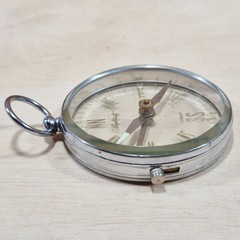 Vintage Sportcraft Clear Glass Handheld Hiking Camping Mapping Compass Japan