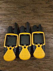 Three Garmin Rino 110 Handheld GPS Navigator FRS/GMRS Two-Way Radio Walkietalkie