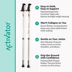 Walking Poles for Balance and Rehabilitation – 1 Pair – Ergonomic CoreGrip