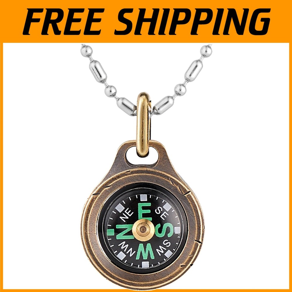 EDC Titanium Pocket Compass – Waterproof, Glow in Dark for Hikers & Adventurers