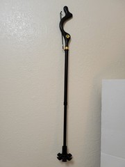 HONMIDO Adjustable Foldable Black Walking Stick Ergonomic Handle Wrist Strap