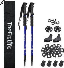 Durable 51.2″ Collapsible Trekking Poles with Quick Lock & Anti-Shock System