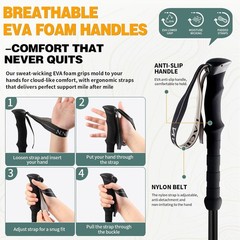 Ultralight Trekking Poles – 2PC Aircraft-Grade Aluminum Hiking Sticks