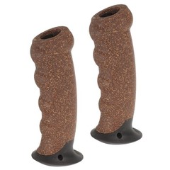 2Pcs Sturdy Cork Cane Handle Grip Replacement for Hiking Poles Yellow