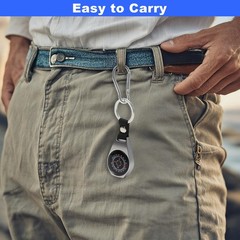 Compass Keychain Aluminum Compass with Snap Hook Waterproof Tr…