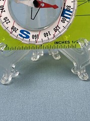 Brunton Optic Green Compass With Inches & MM/CM Measurements Made In U. S. A.