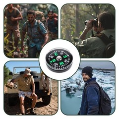 20PCS Compass Button Mini Pocket Hard Shell Liquid Filled Mini Small Button C…