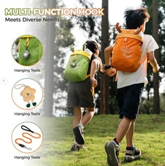 Qunature Children’s Backpack&Aluminum Hiking Trekking Poles Collapsible 51-100cm
