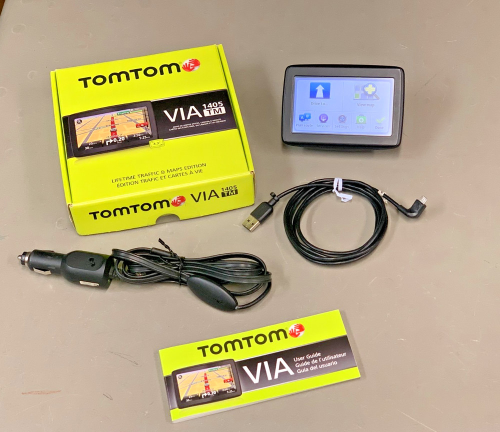 TomTom VIA 1405TM 4.3″ Touchscreen Portable GPS Navigator Lifetime Traffic & Map