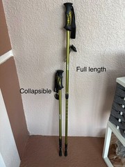 DD Aluminum Adjustable Trekking Hiking Poles (2x) Olive Green