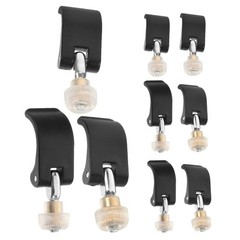 9Pcs Reusable Black Camping Pole Clamp Lightweight Hiking Stick Lock Accessories