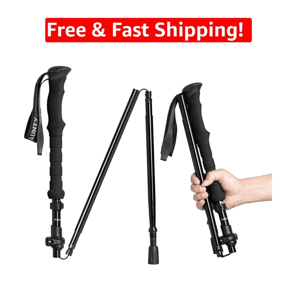 Lightweight Collapsible Trekking Pole with Carrying Case – Adjustable to 51”