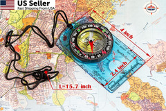 TurnOnSport Orienteering Compass – Advanced Scout for Green Orange