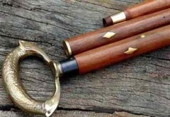 Walking Stick Carved Stylish Ergonomic Artisan Cane Wooden Handmade Victorian