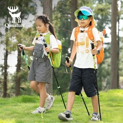 Qunature Kids Hiking Poles Aluminum Alloy Telescopic Outdoor Walking Sticks